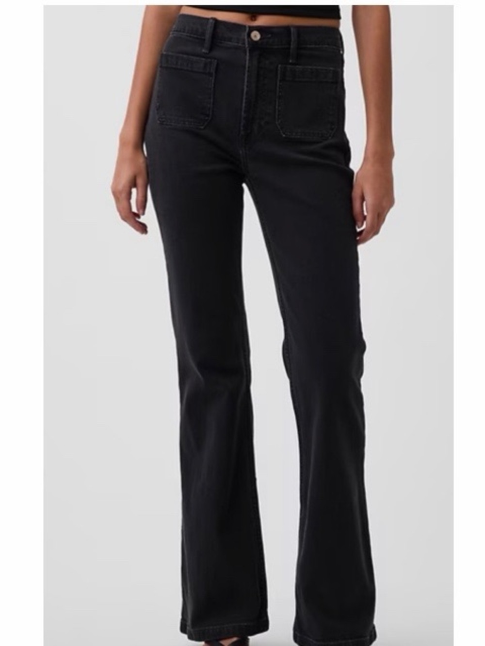GAP 70’s Flare High Rise Black Jeans NWT